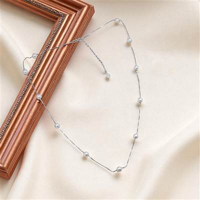 Classic White Pearl Silver Chain