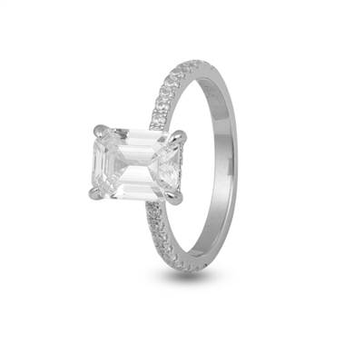 Emerald Cut Solitaire Ring