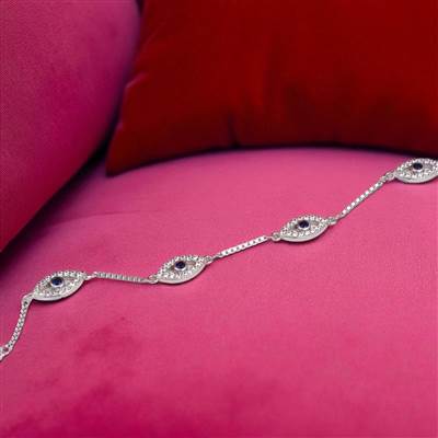 Evileye Silver Bracelet