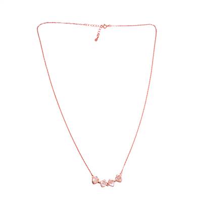 Mother of Pearl Magnetic Clover Rosegold Heart Necklace