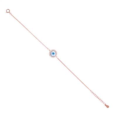 Round Evileye Rosegold Bracelet