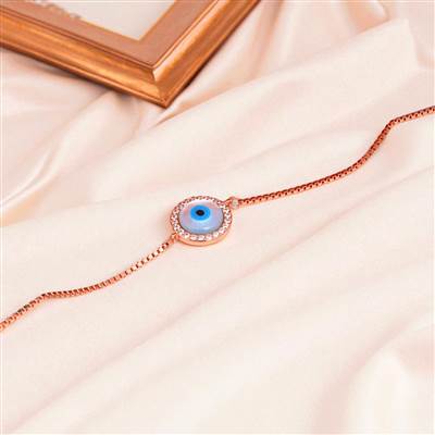 Round Evileye Rosegold Bracelet