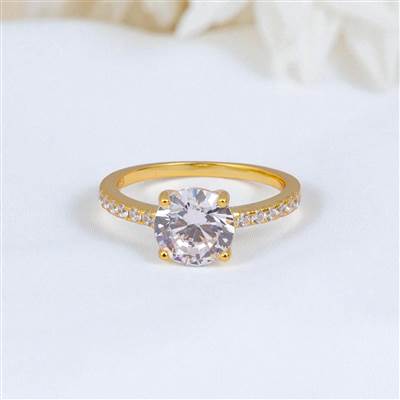 Round Solitaire Gold Ring