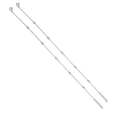 Swaroski Silver Anklet