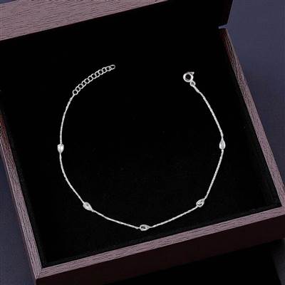 Swaroski Silver Anklet