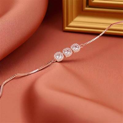 Trile Solitaire Rosegold Bracelet